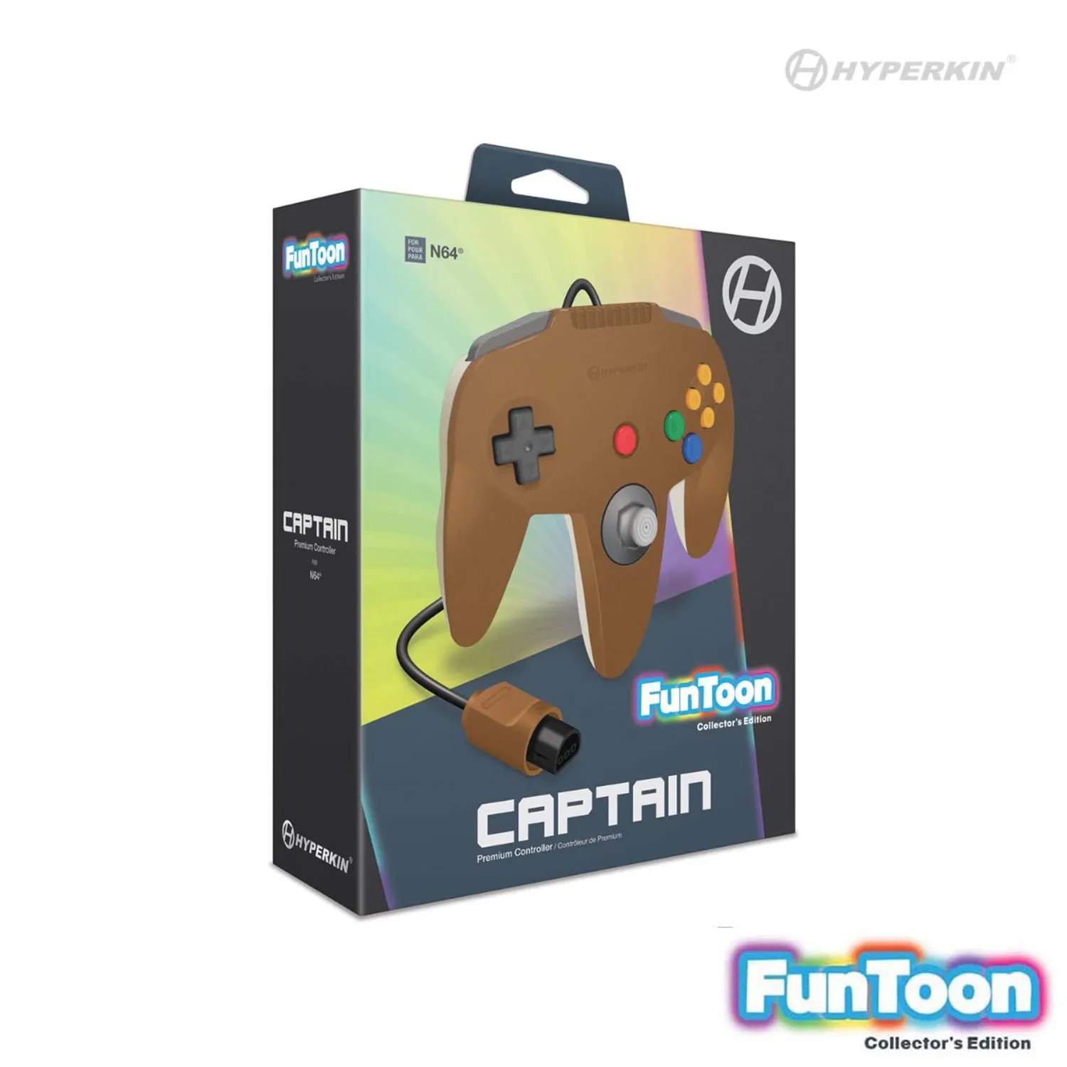 Hyperkin Captain bedrade controller Hero Brown voor N64