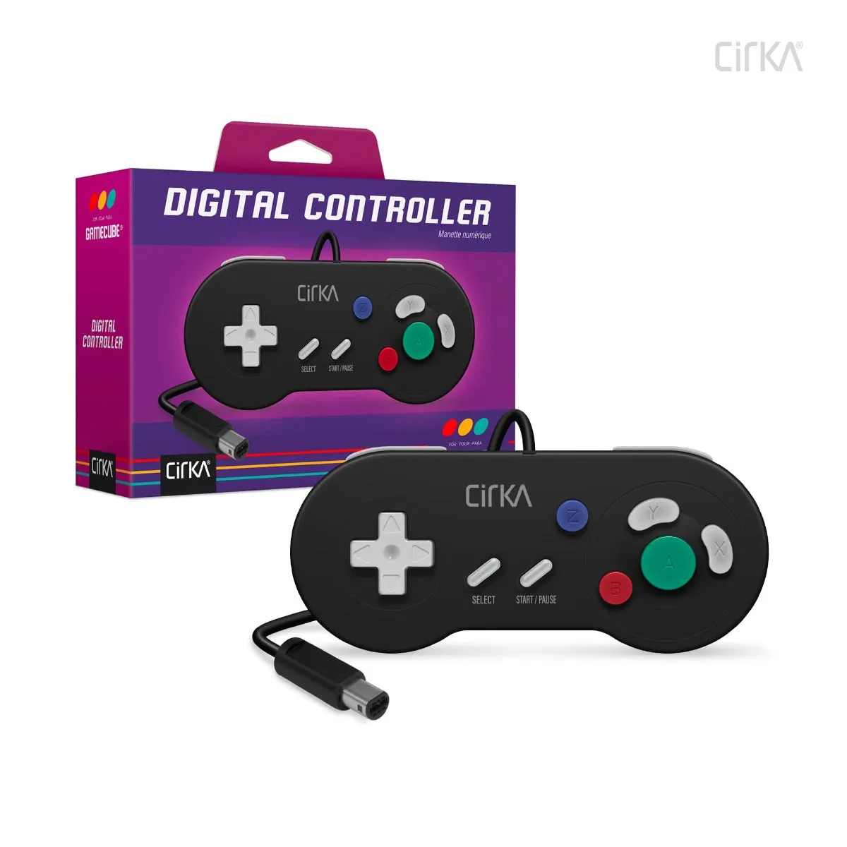 Hyperkin CirKa Digital Controller controller zwart GameCube