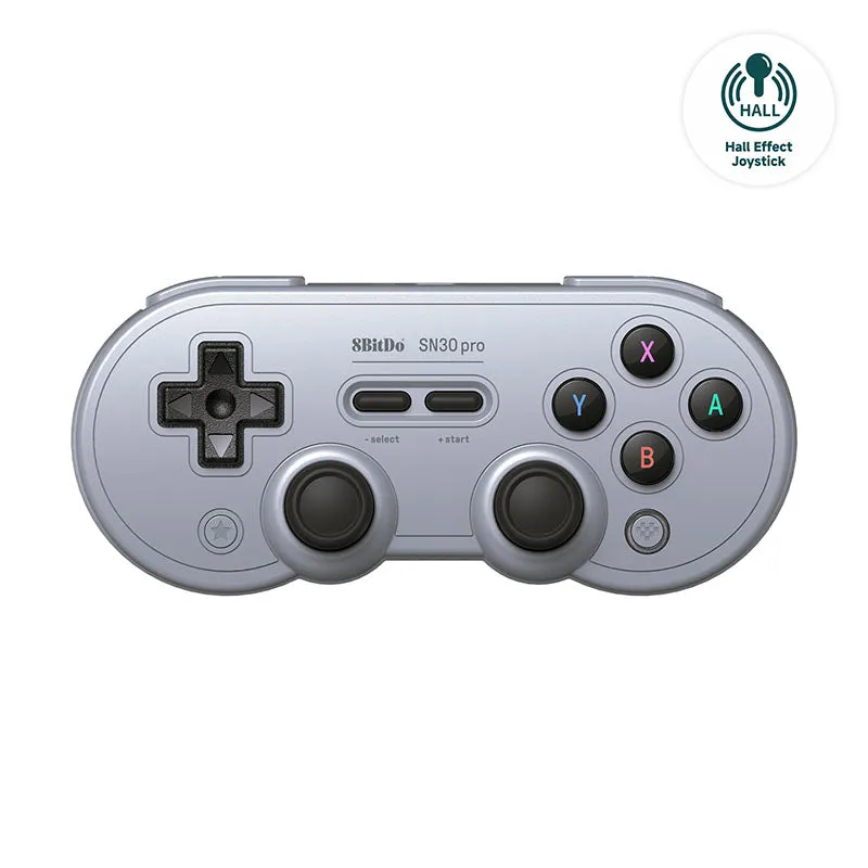 8BitDo SN30 Pro Hall Effect controller grijs driftvrij