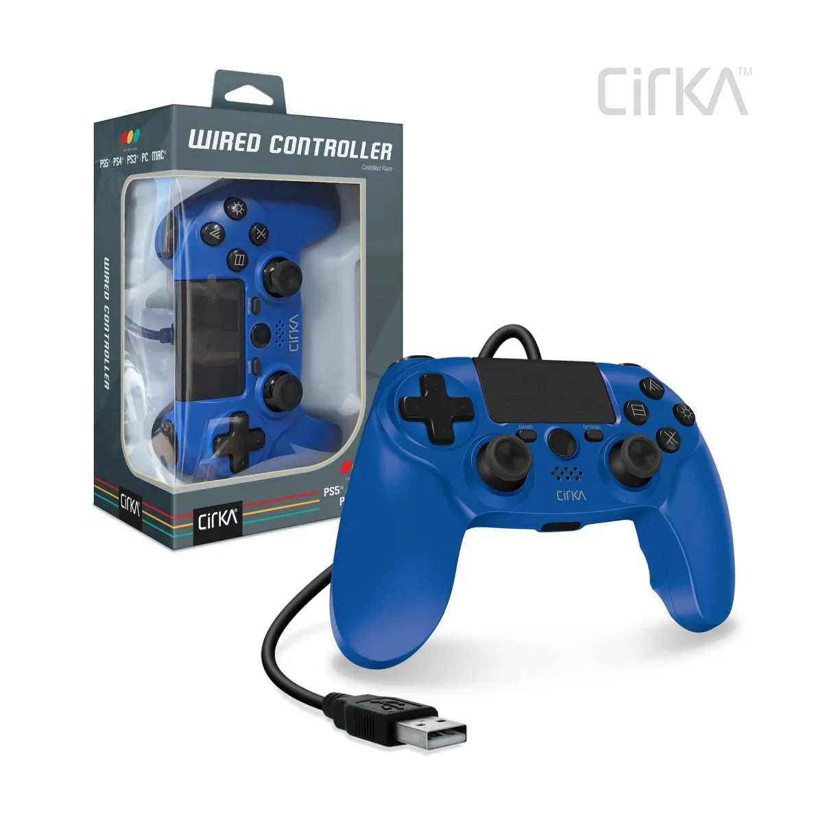 Hyperkin Armor3 bedrade controller blauw PS4 trilling