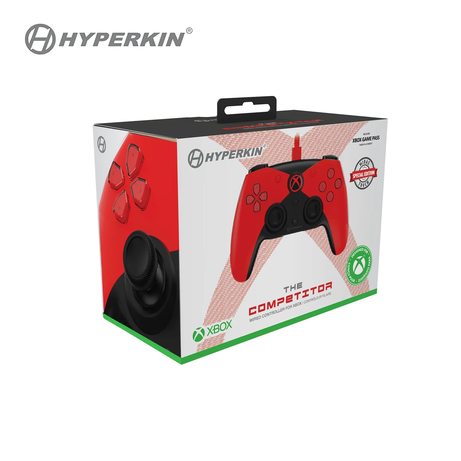 Hyperkin Competitor Xbox-controller bedraad rood