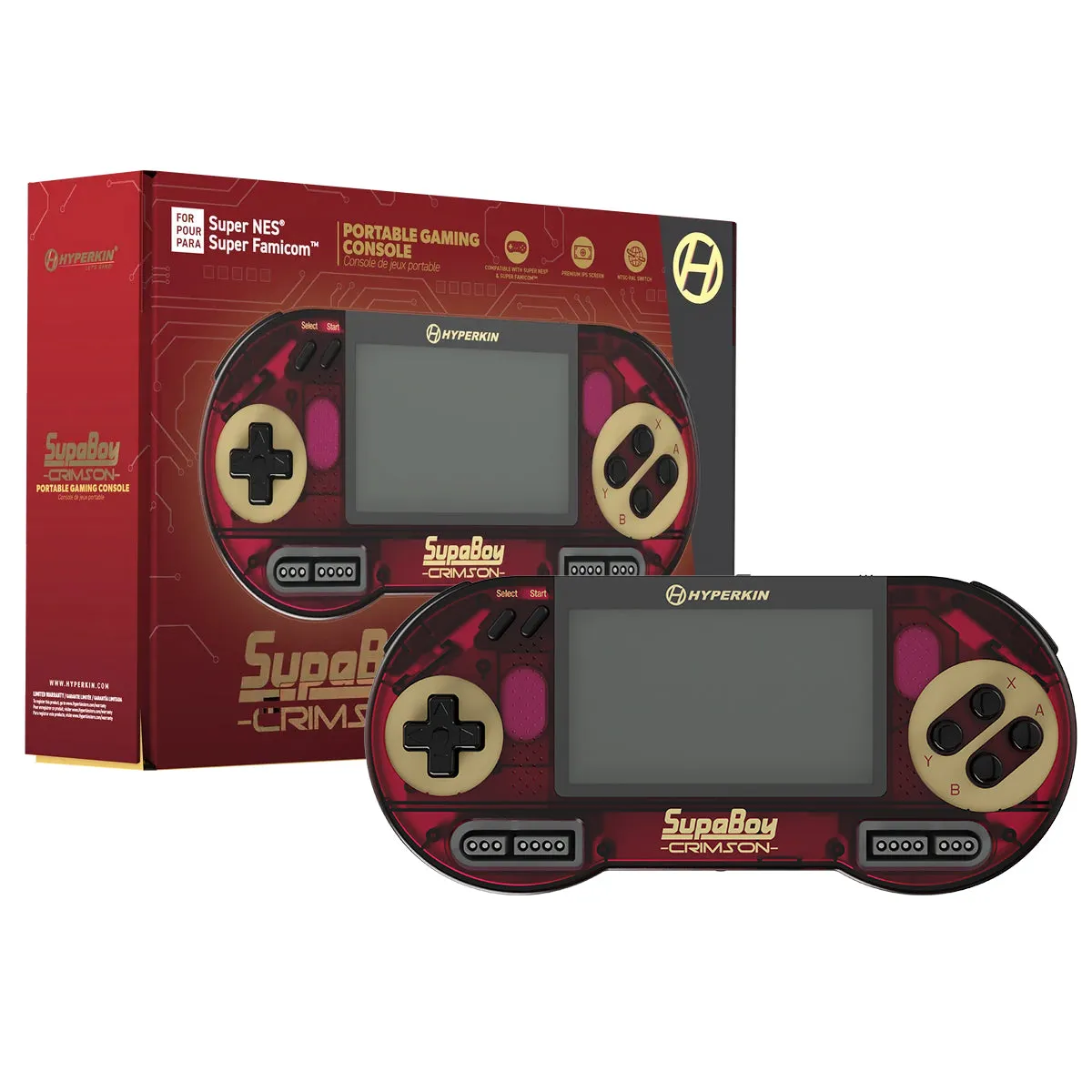 Hyperkin SupaBoy Portable handheld console Crimson voor SNES