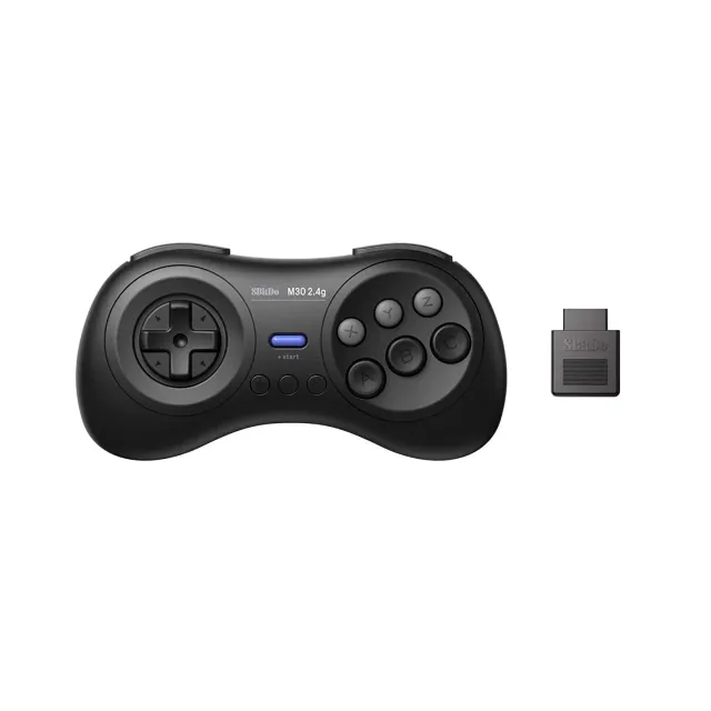 8BitDo M30 2.4G controller Sega Genesis Mega Drive zwart