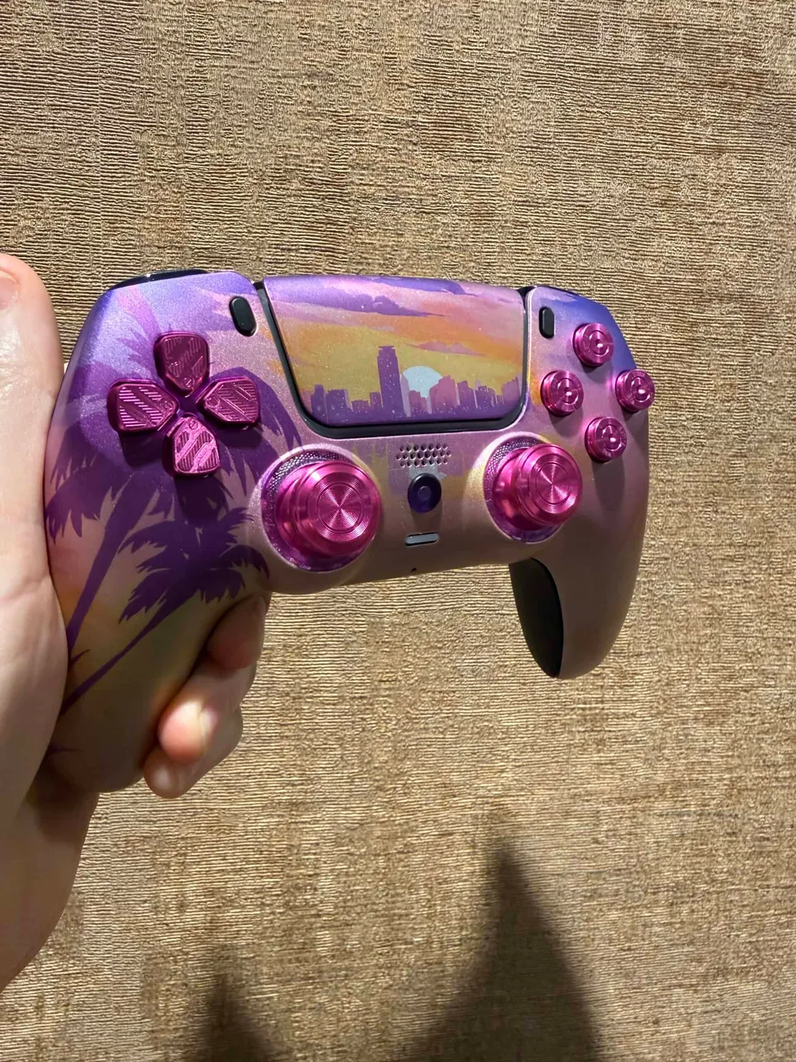 Clever Gaming PS5 Custom Palm City controller roze