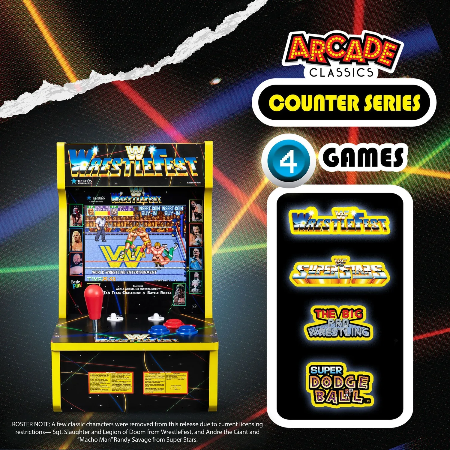 Arcade1Up WWE Countercade arcadekast 8 inch 4 games