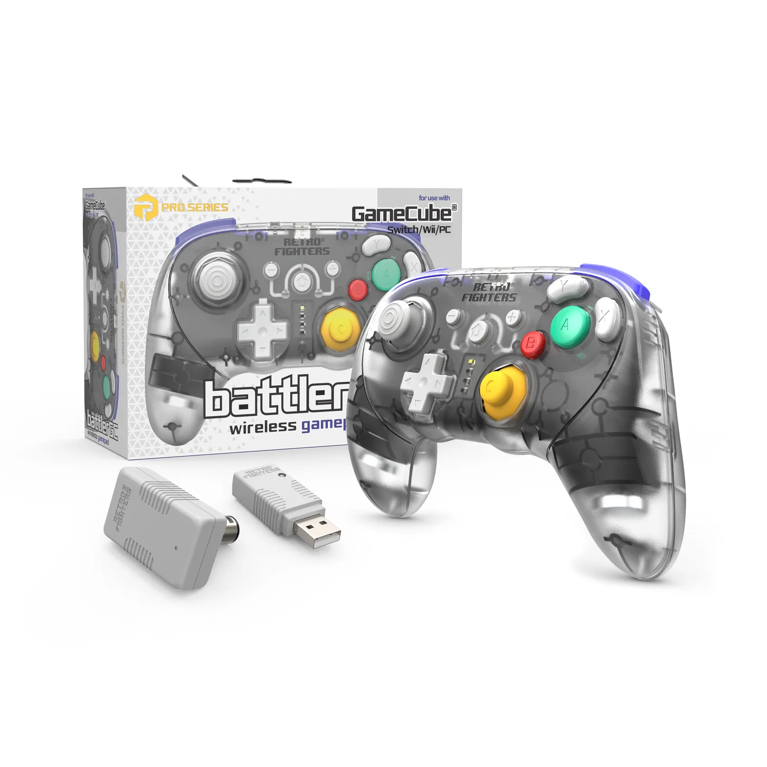 Hyperkin BattlerGC Wireless Pro controller Glacier GameCube-stijl