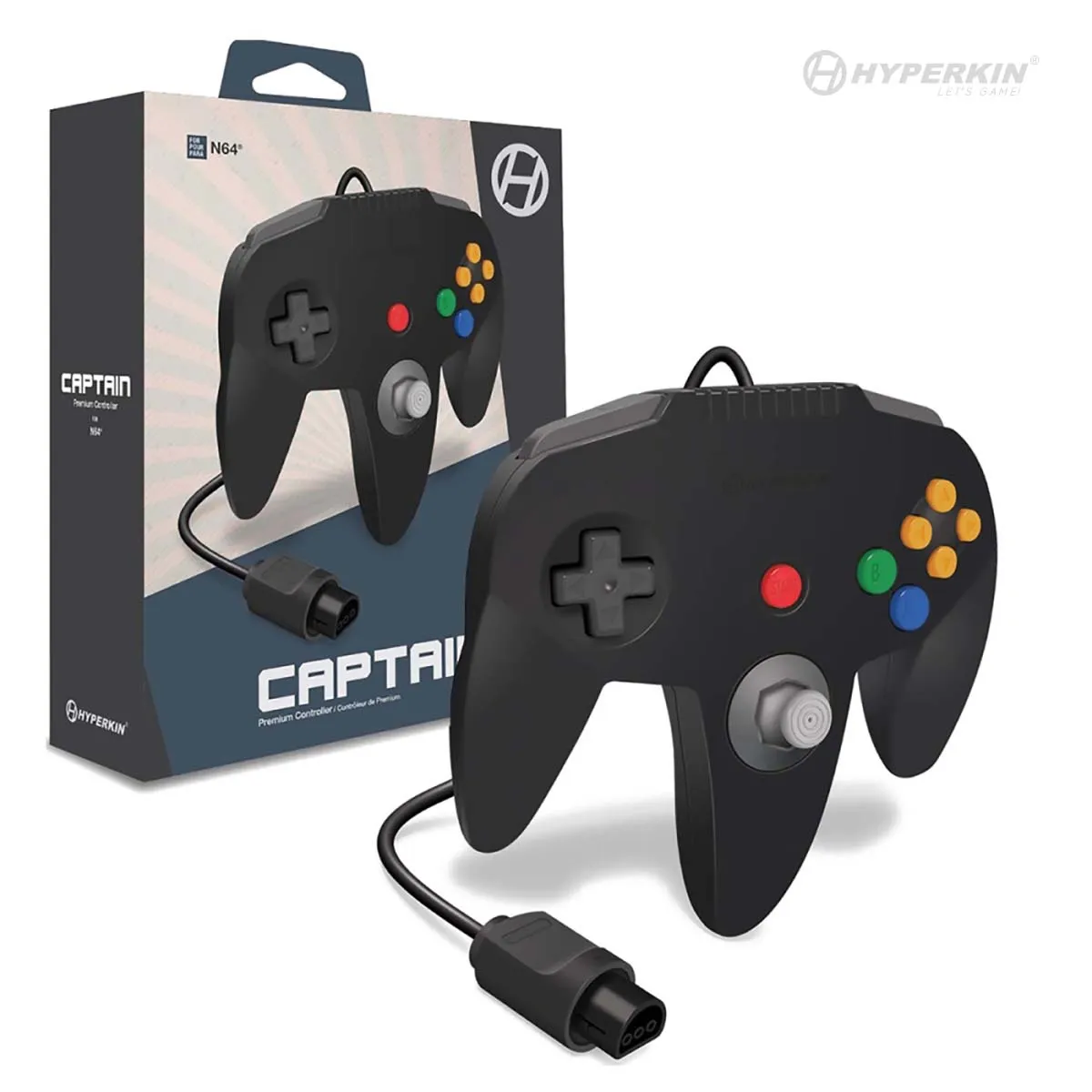 Hyperkin Captain N64 controller bedraad zwart