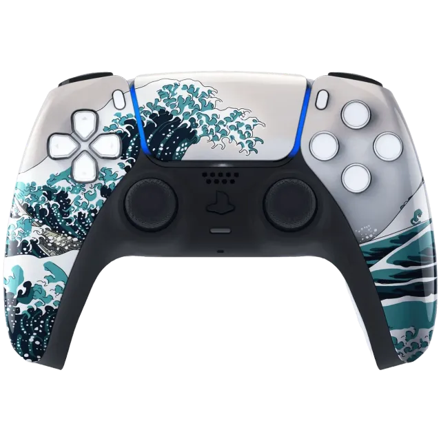 Clever Gaming Kanagawa Wave PS5 controller golf design