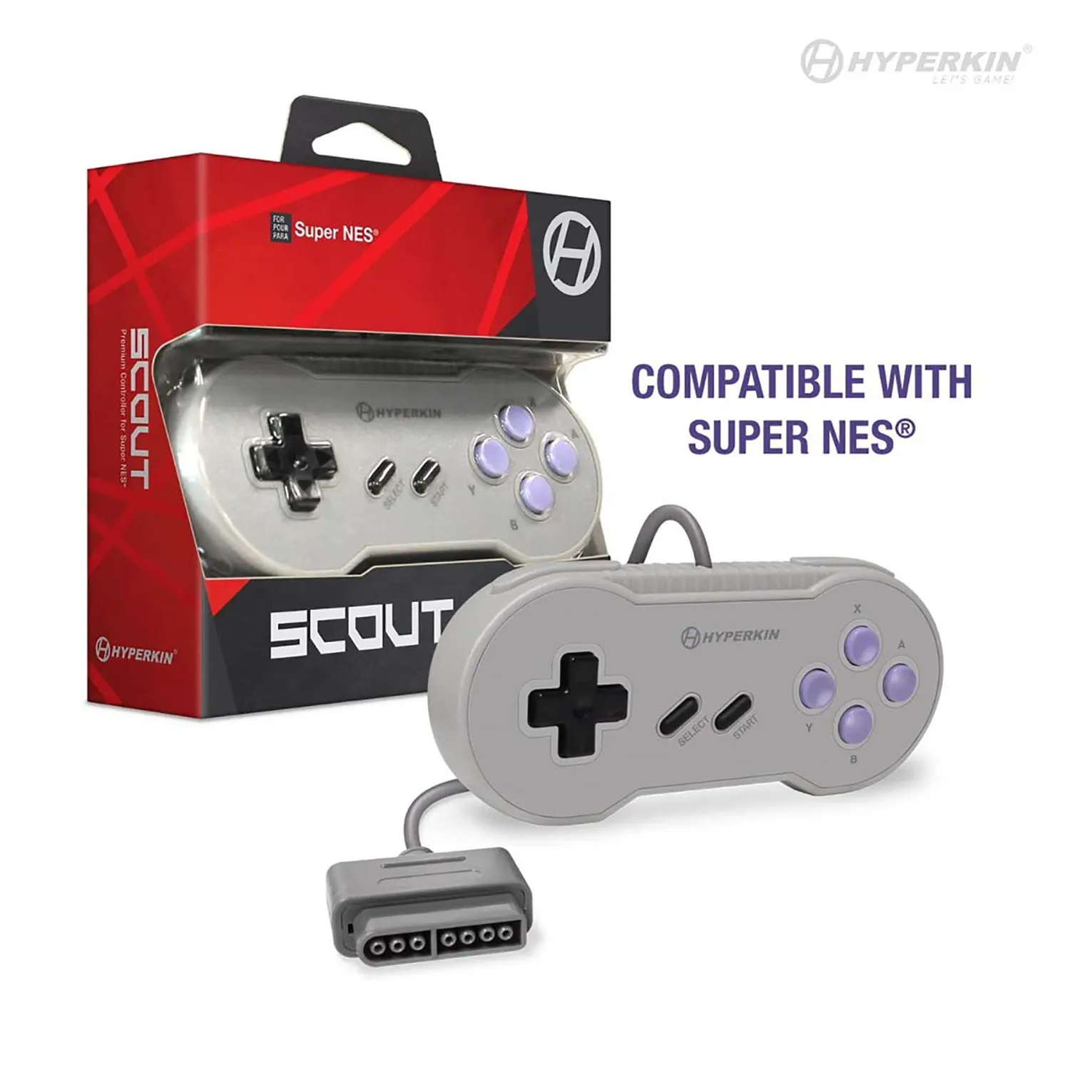 Hyperkin Scout bedrade USB controller grijs retro