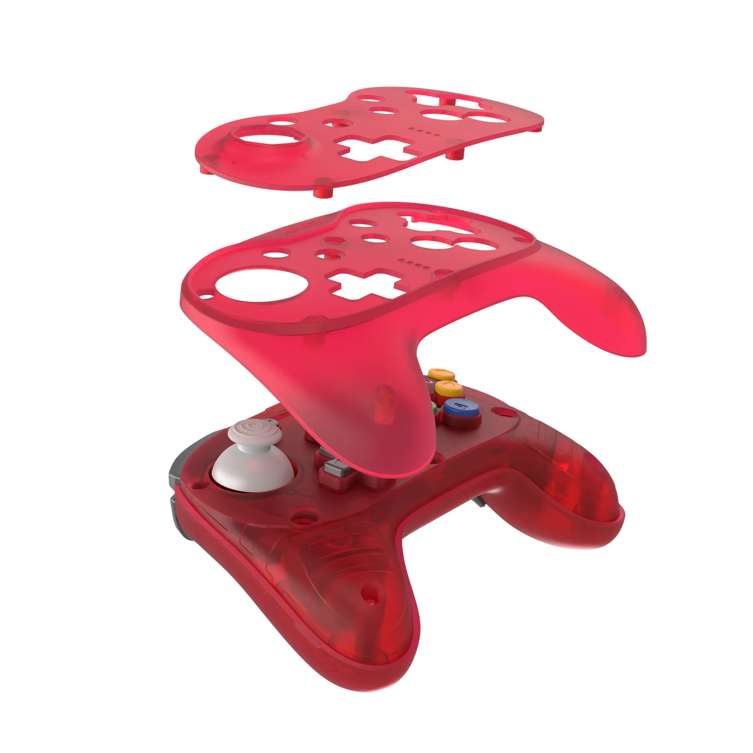 Hyperkin Brawler64 N64 Pro controller watermelon rood hall effect