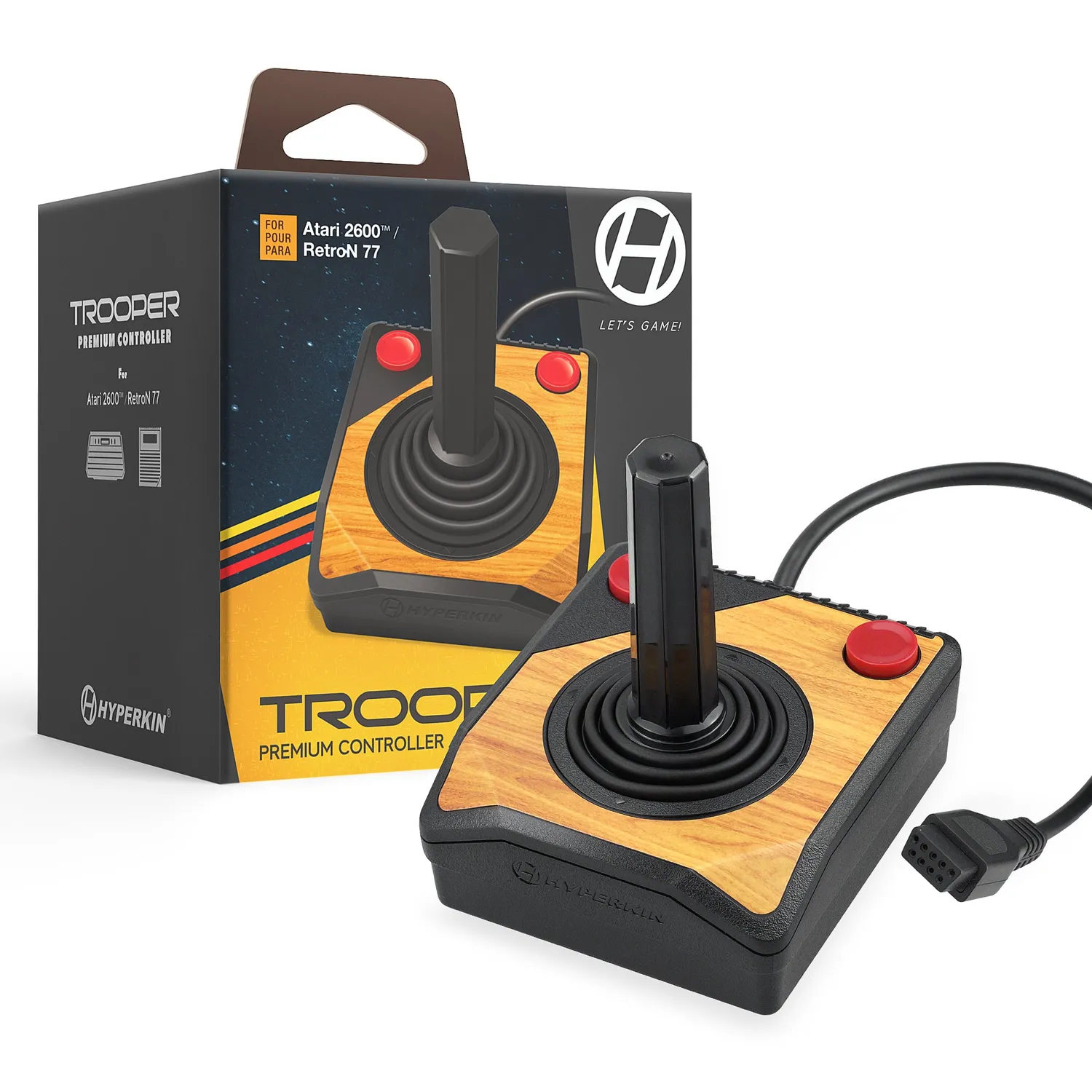 Hyperkin Trooper gamepad bedraad zwart Atari 2600