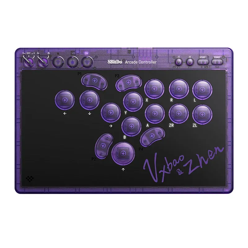 8BitDo Arcade Controller Transparent Purple Signature 2.4G