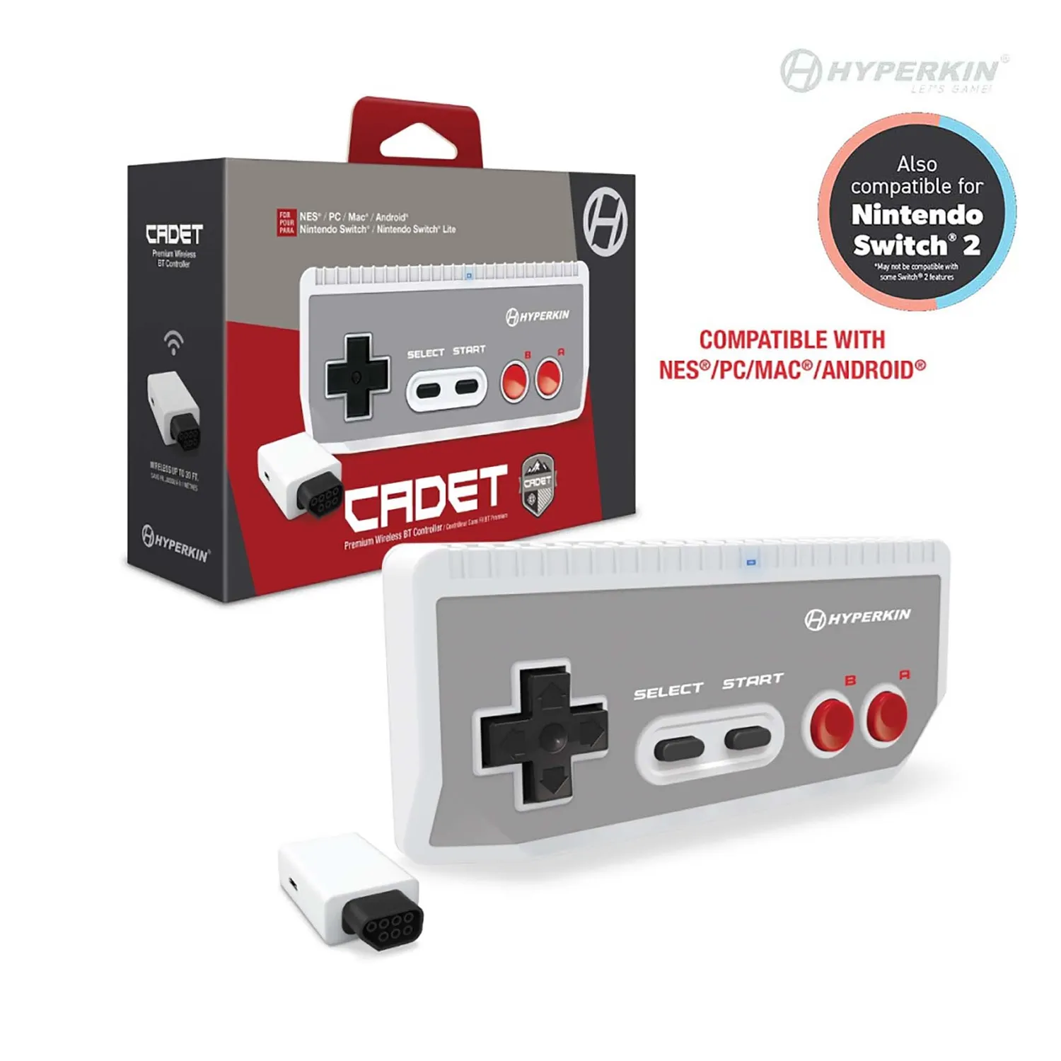 Hyperkin Cadet Bluetooth Controller NES Retro Draadloos