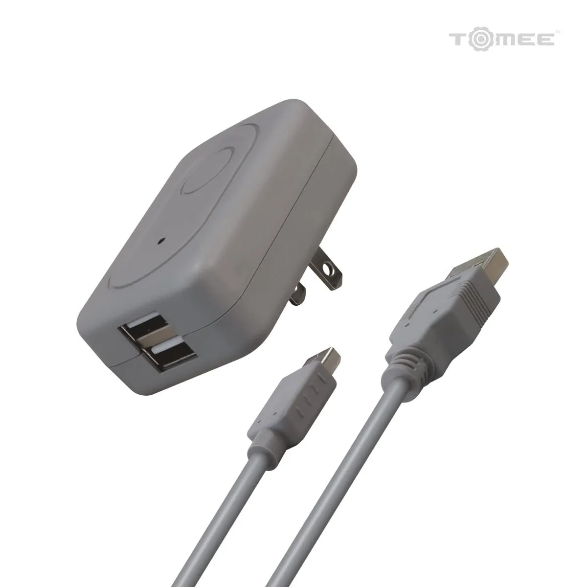 Hyperkin Wii U AC adapter USB oplader dual poort compact