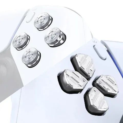 Clever Gaming Actieknoppen + D-pad Bullet controller knoppen Zilver