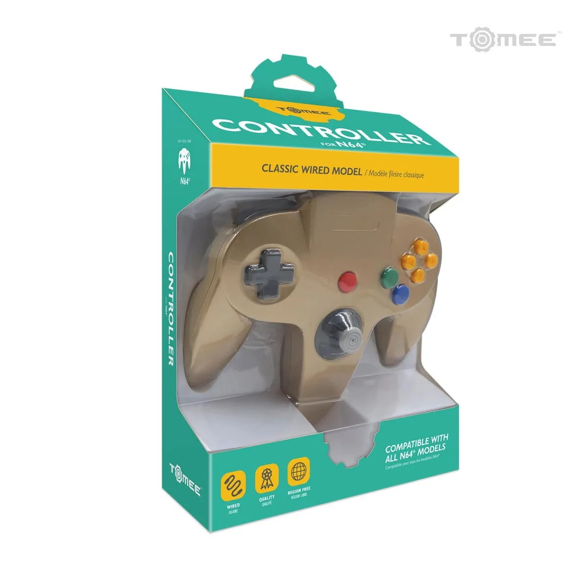 Hyperkin N64 bedrade controller goud klassiek