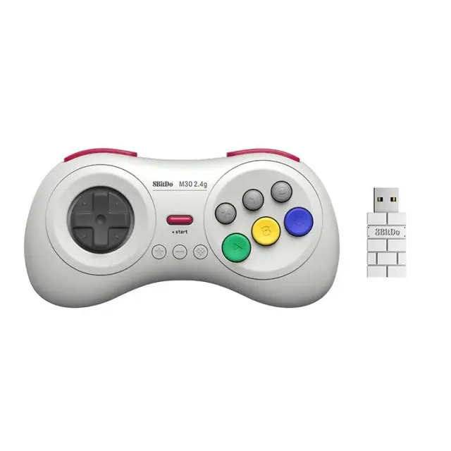 8BitDo M30 2.4G controller zwart Sega Mini