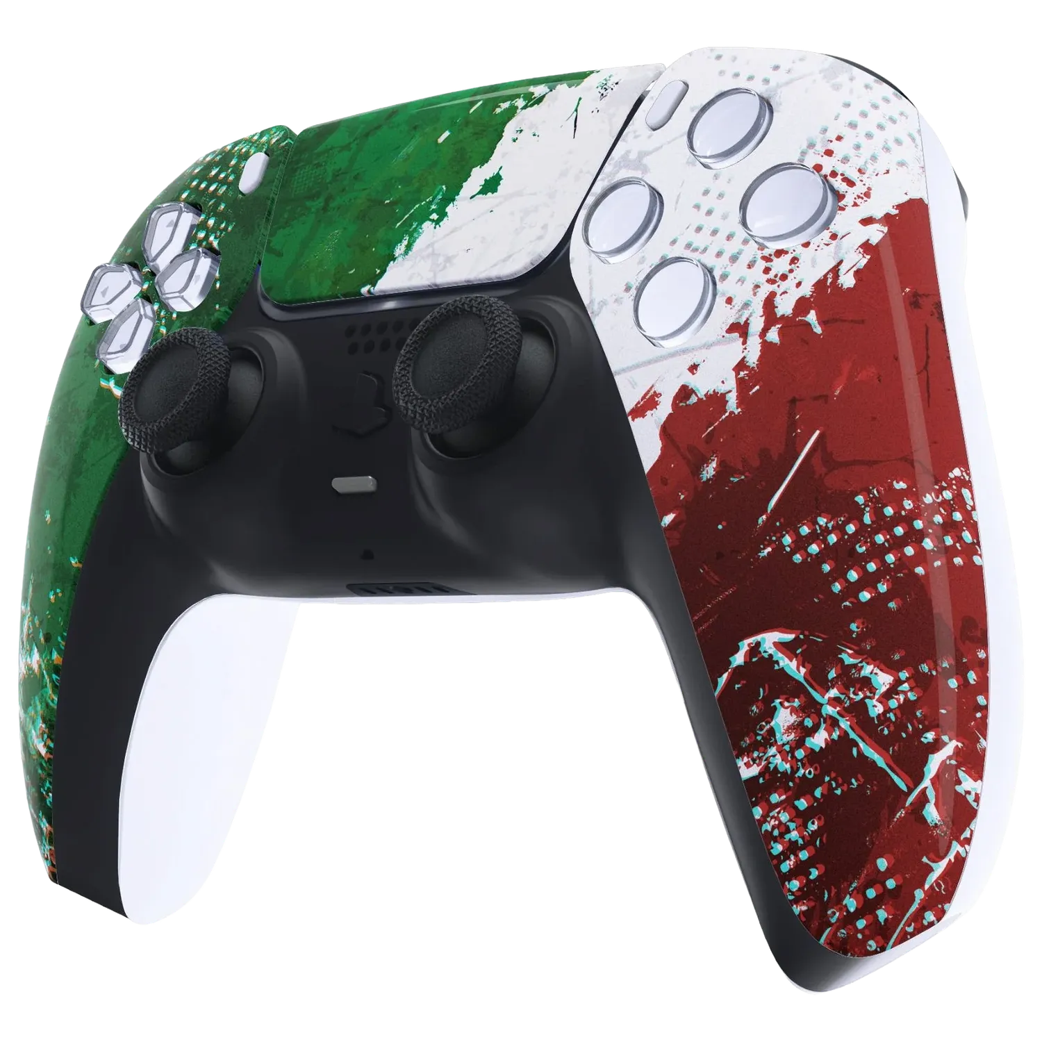 Clever Gaming Tricolore PS5 controller groen-wit-rood