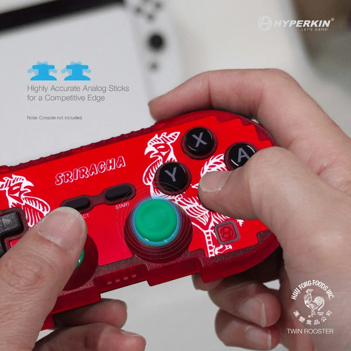 Hyperkin Pixel Art Sriracha controller rood bluetooth limited