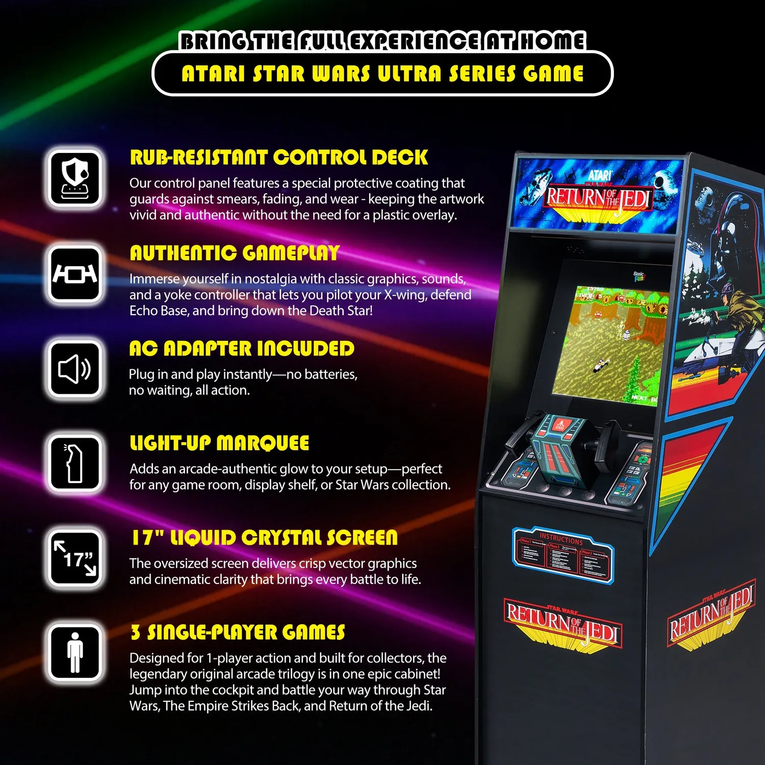Arcade1Up Ultra Series Atari Star Wars arcadeautomaat yoke