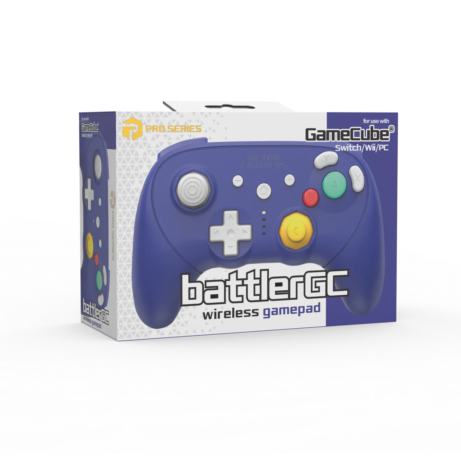 Hyperkin BattlerGC Draadloze Controller paars GameCube