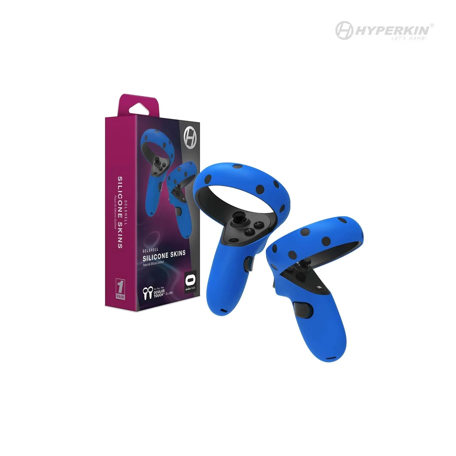 Hyperkin GelShell Touch siliconen hoes blauw 2-pack 2e gen
