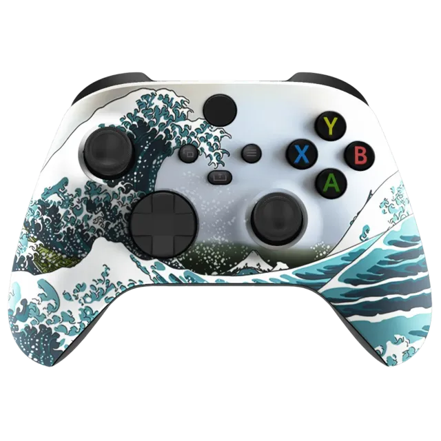 Clever Gaming Kanagawa Wave Xbox controller wave print