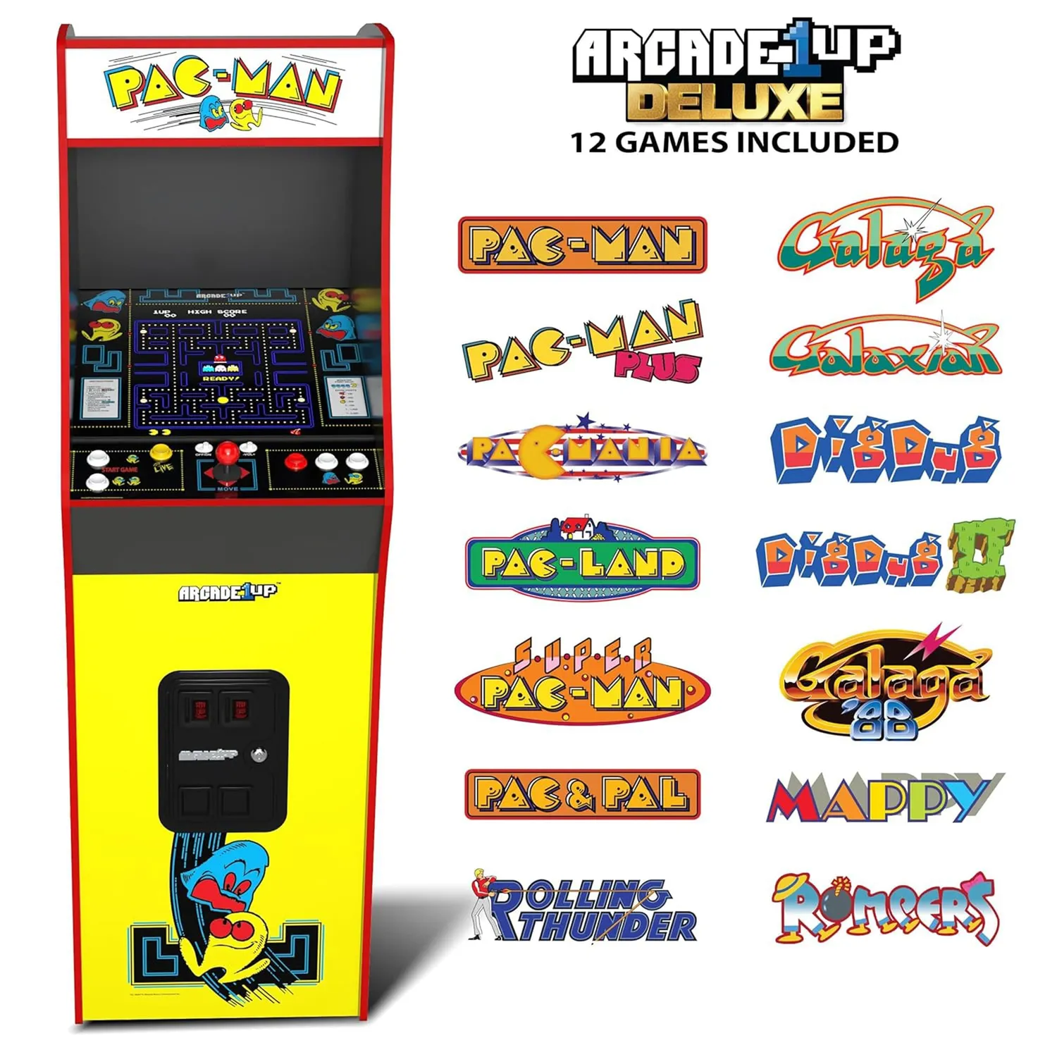 Arcade1Up Pac-Man Deluxe arcadekast 17 inch 14 games