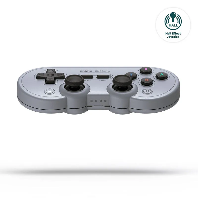 8BitDo SN30 Pro Hall Effect controller grijs driftvrij