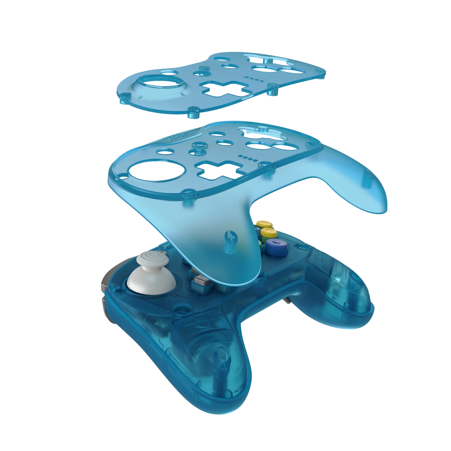 Hyperkin Brawler64 Pro Wireless Controller ice blue N64 hall-effect