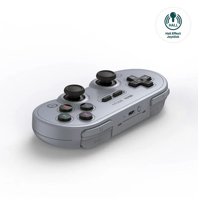 8BitDo SN30 Pro Hall Effect controller grijs driftvrij
