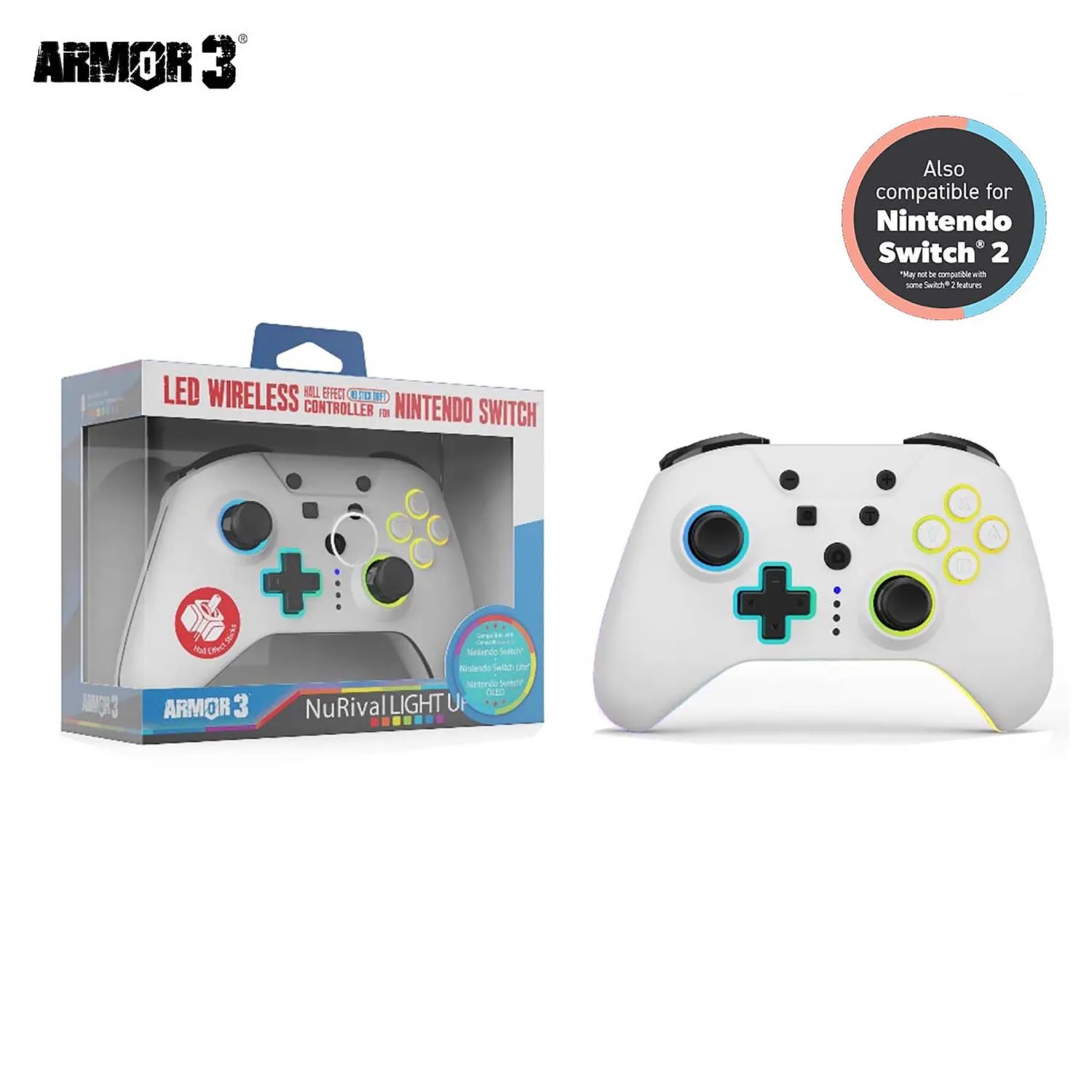Hyperkin NuRival controller draadloos wit Hall Effect