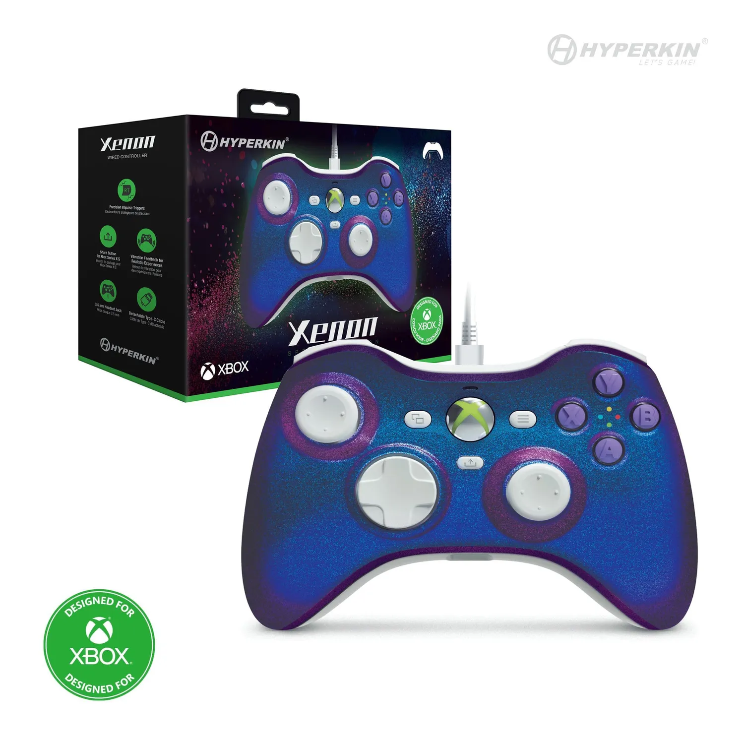 Hyperkin Xenon Twilight Galaxy bedrade controller