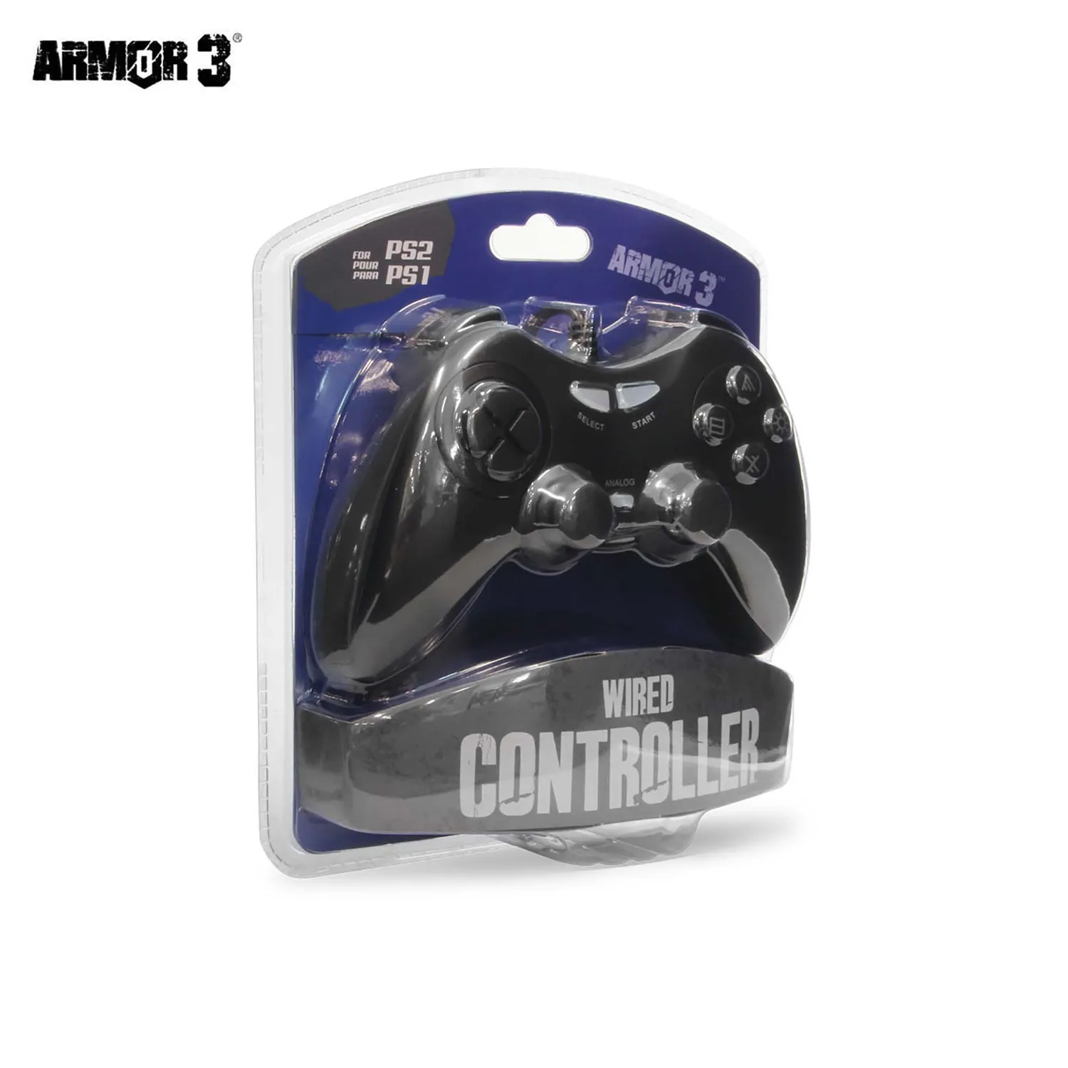Hyperkin Armor3 bedrade PS2 controller zwart dual analog