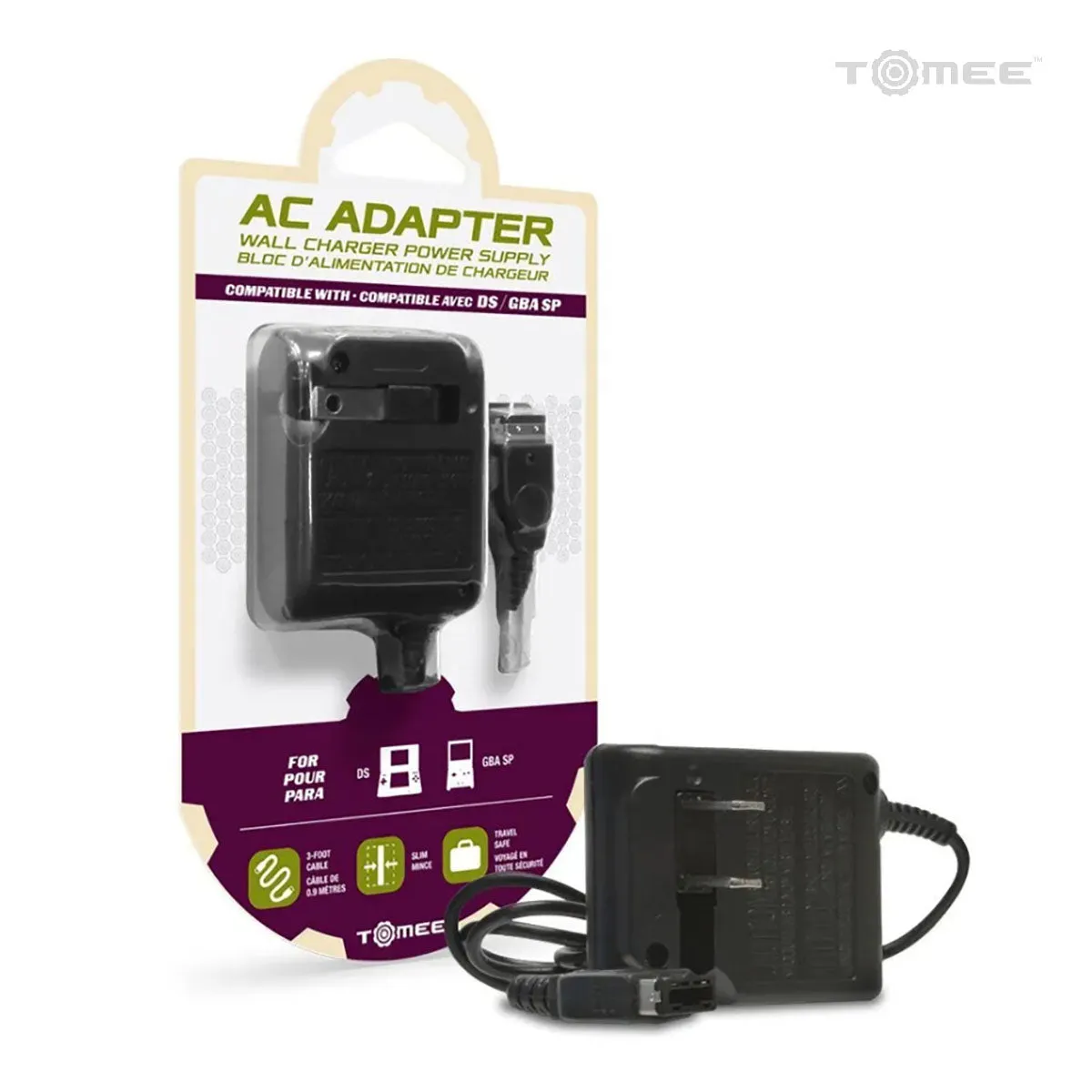 Tomee AC Adapter DS / GBA SP oplader zwart