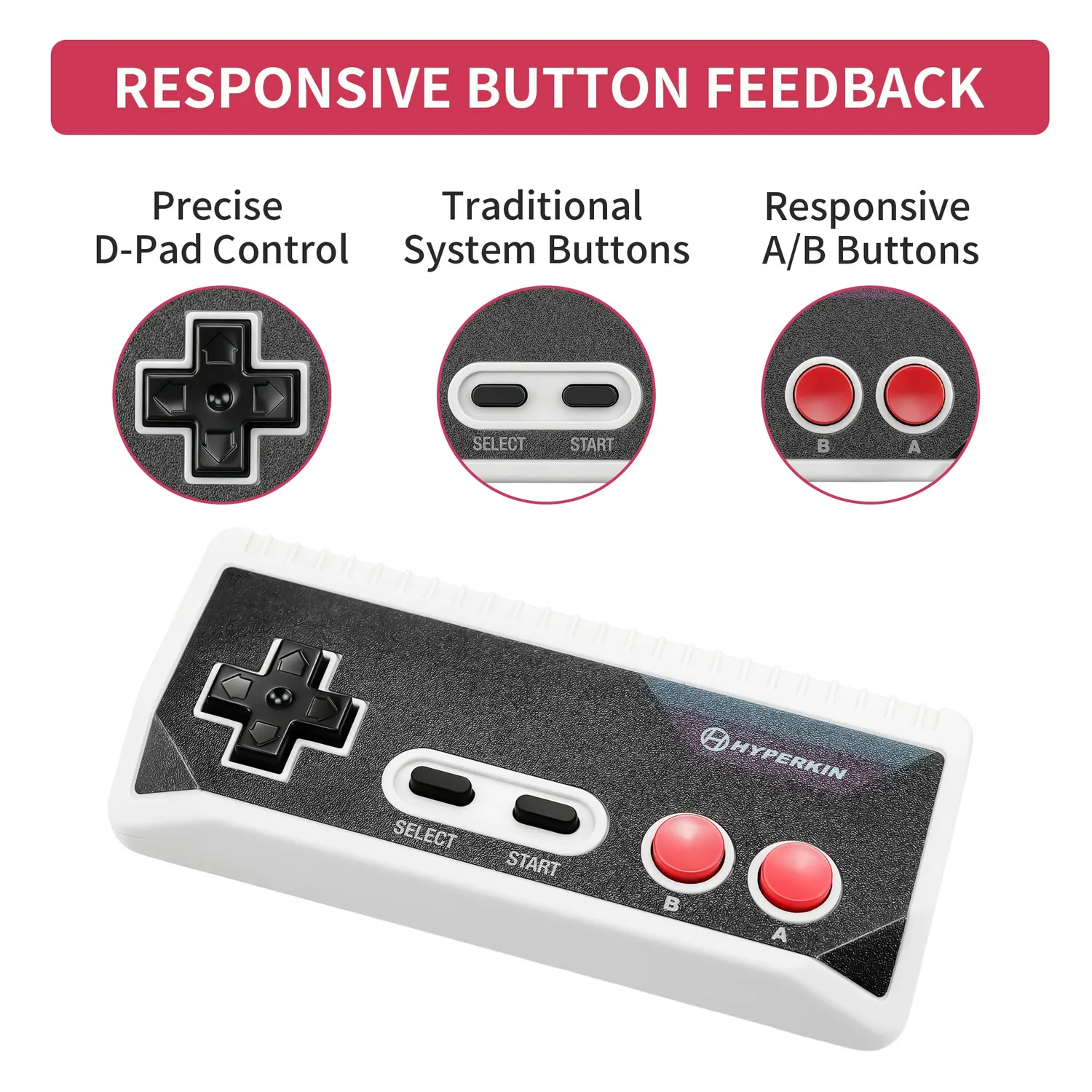 Hyperkin Cadet Premium controller NES 3m kabel