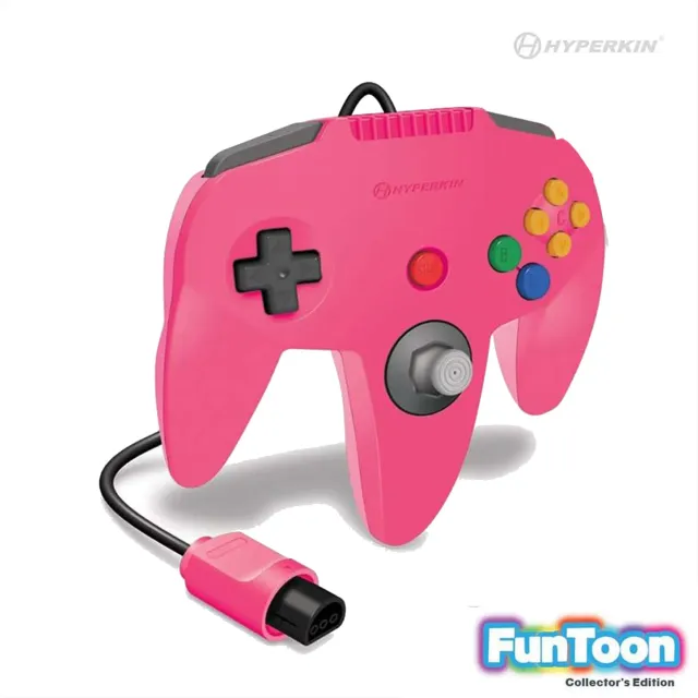 Hyperkin Captain N64 controller Pink Princess bedraad