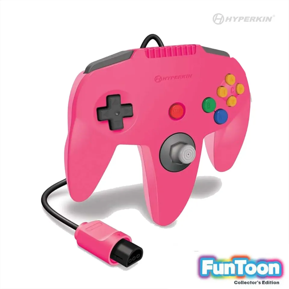 Hyperkin Captain N64 controller Pink Princess bedraad