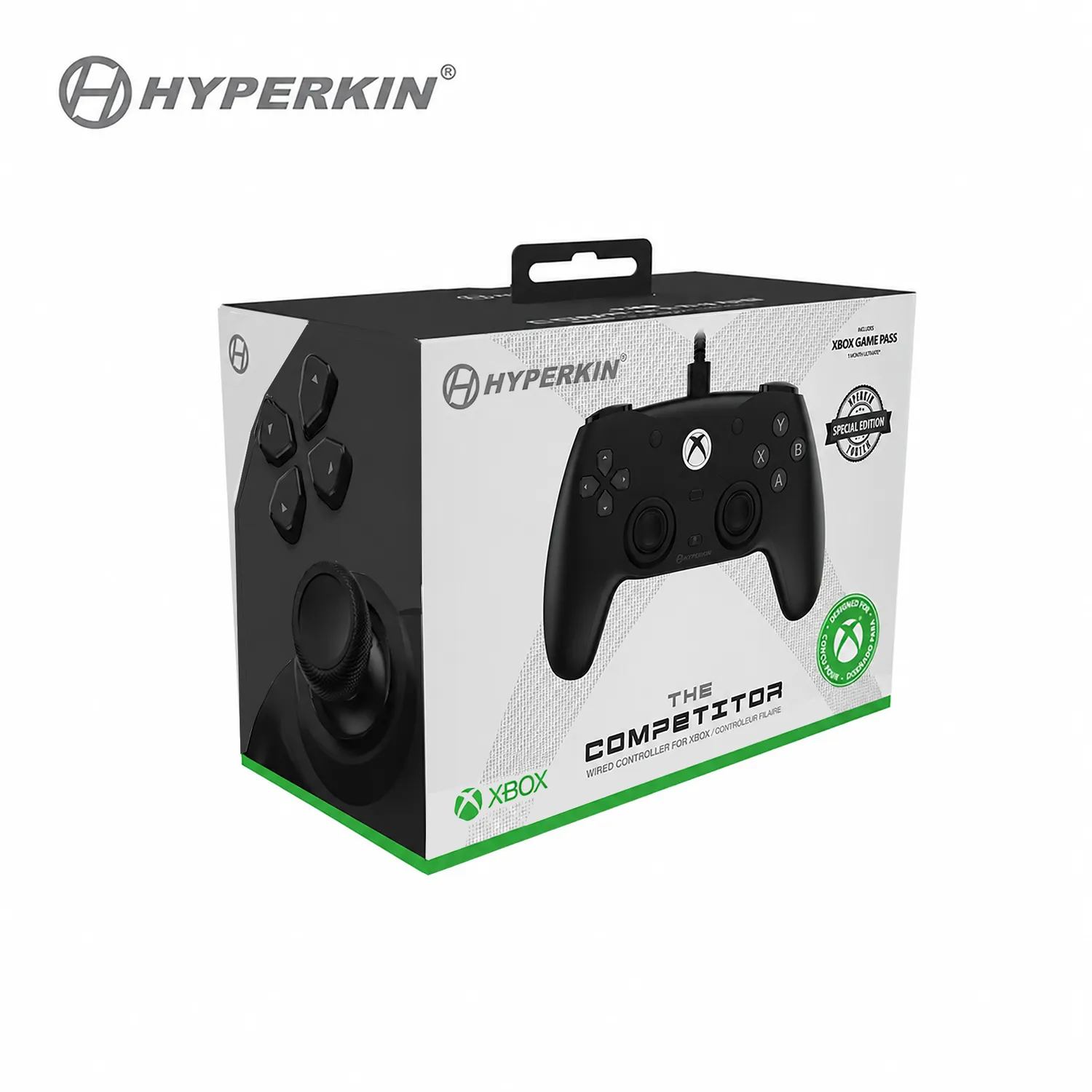 Hyperkin The Competitor bedrade controller zwart Xbox PC