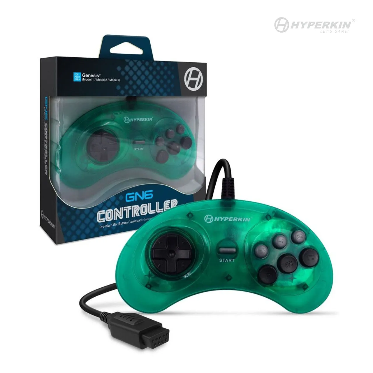 Hyperkin GN6 controller Genesis USB Mermaid Green