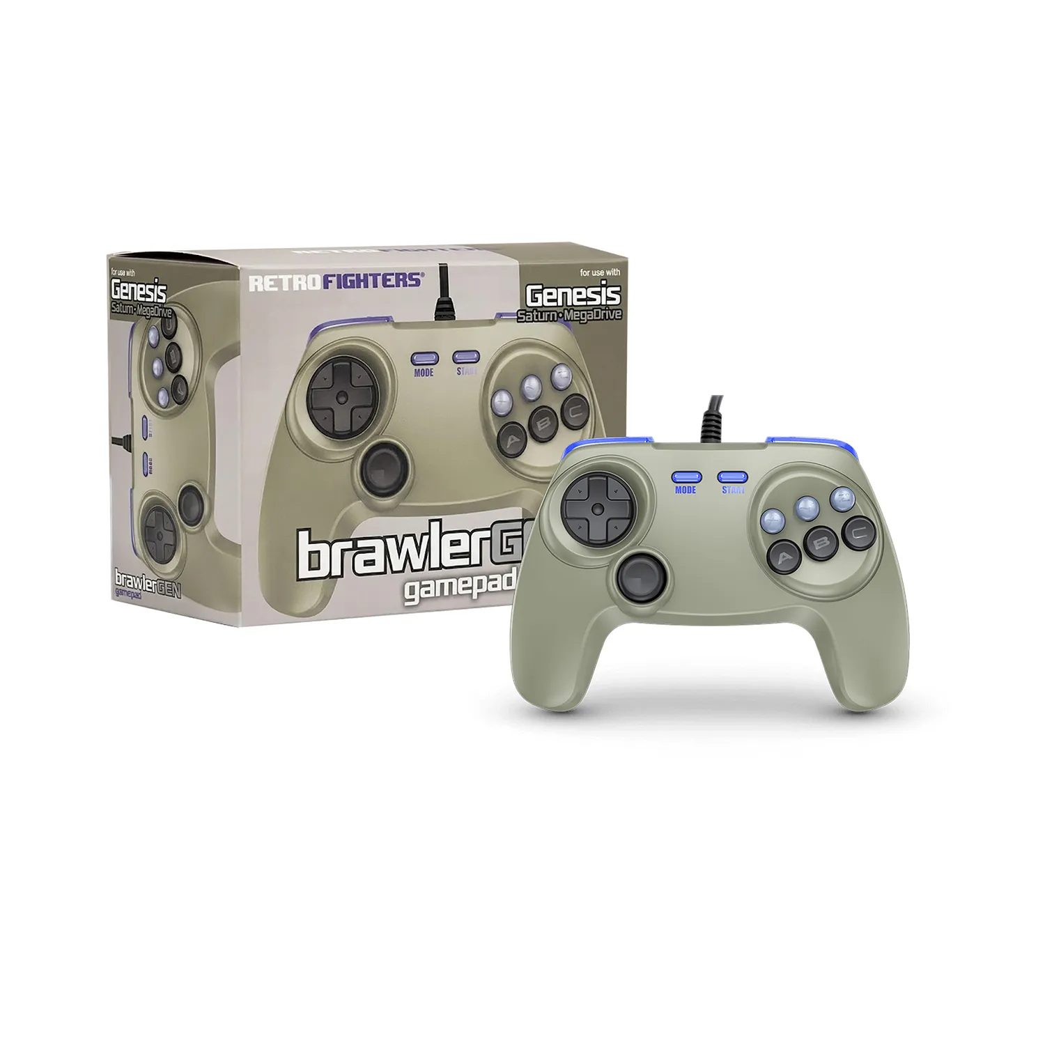 Hyperkin BrawlerGen bedrade controller Sega retro