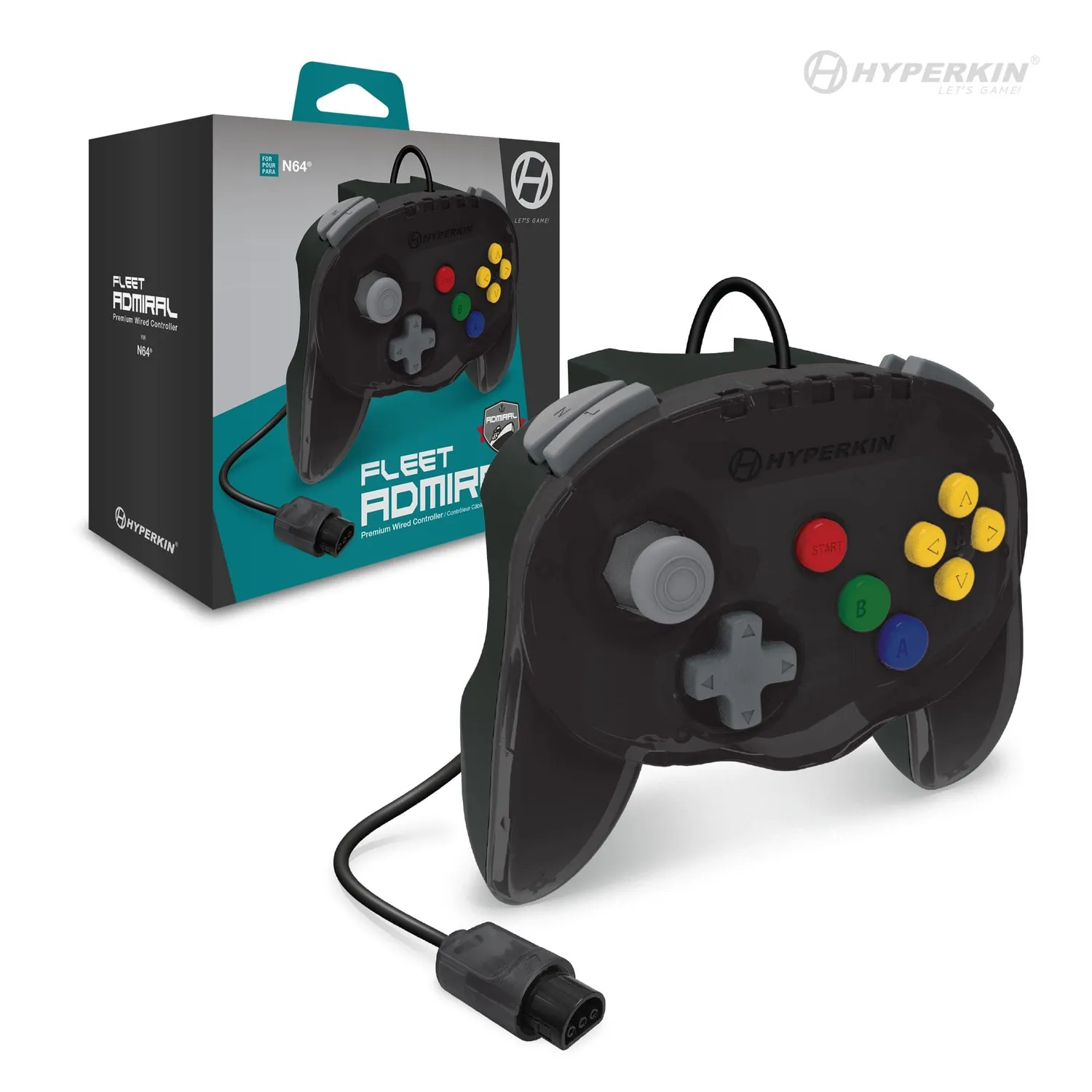 Hyperkin Fleet Admiral Cosmic Fleet N64 controller bedraad