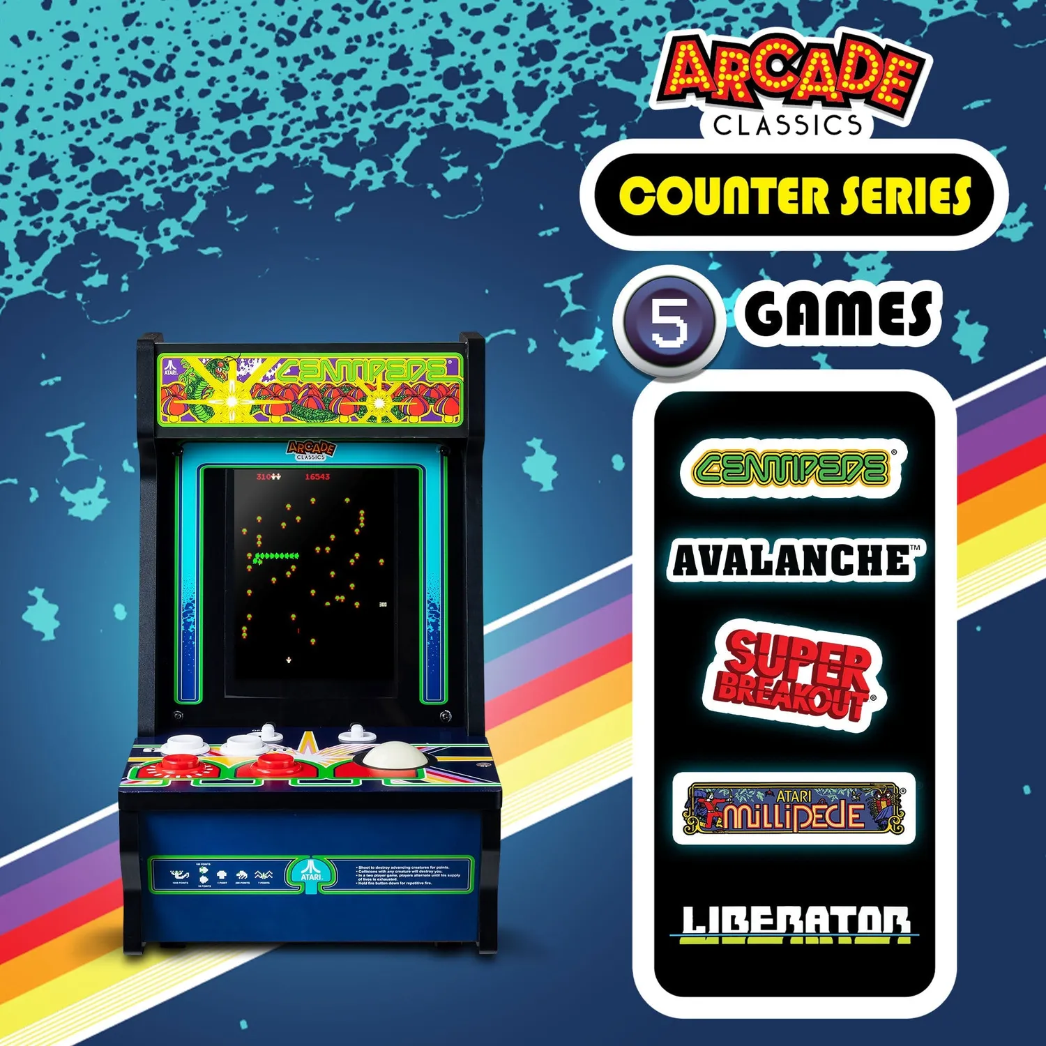 Arcade1Up Atari Centipede Counter arcadekast 8 inch 5 games