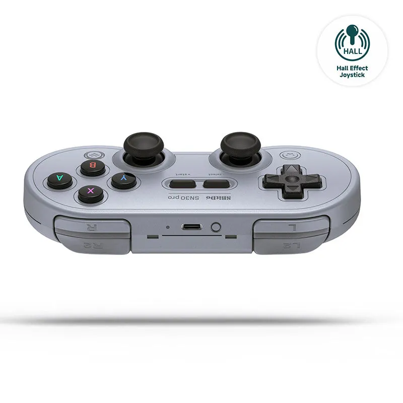 8BitDo SN30 Pro Hall Effect controller grijs driftvrij