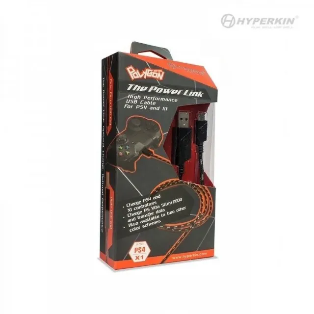 Hyperkin Power Link Polygon oplaadkabel micro-usb gevlochten