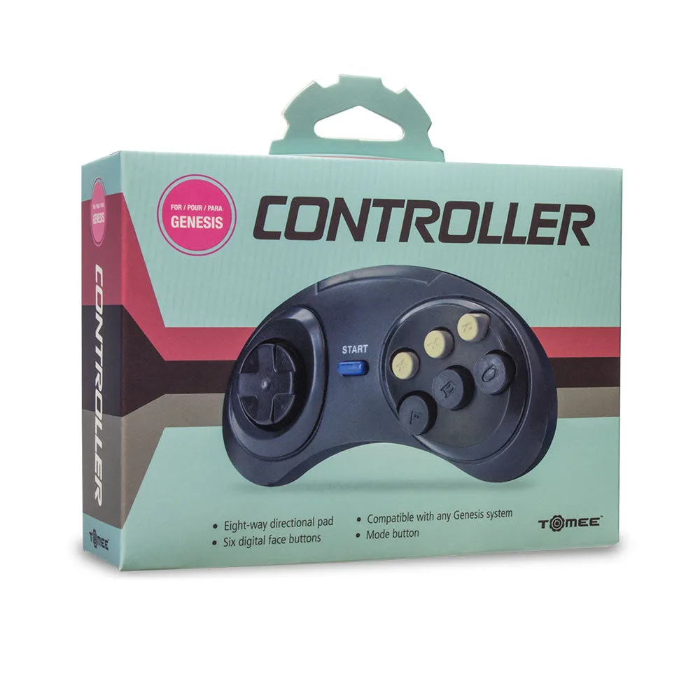 Hyperkin Genesis controller 6-knops bedraad zwart