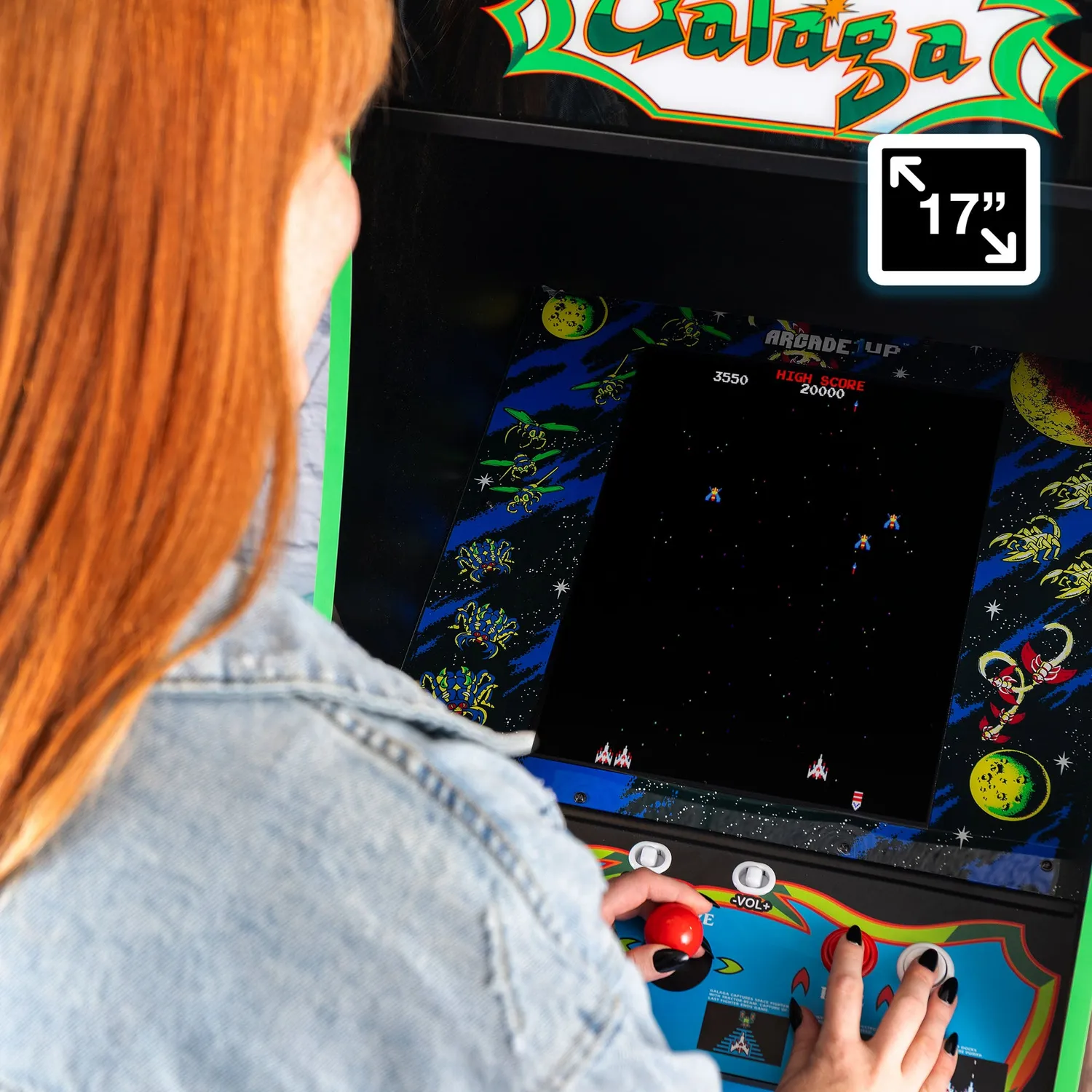 Arcade1Up Galaga Deluxe arcadekast 17 inch 7 games