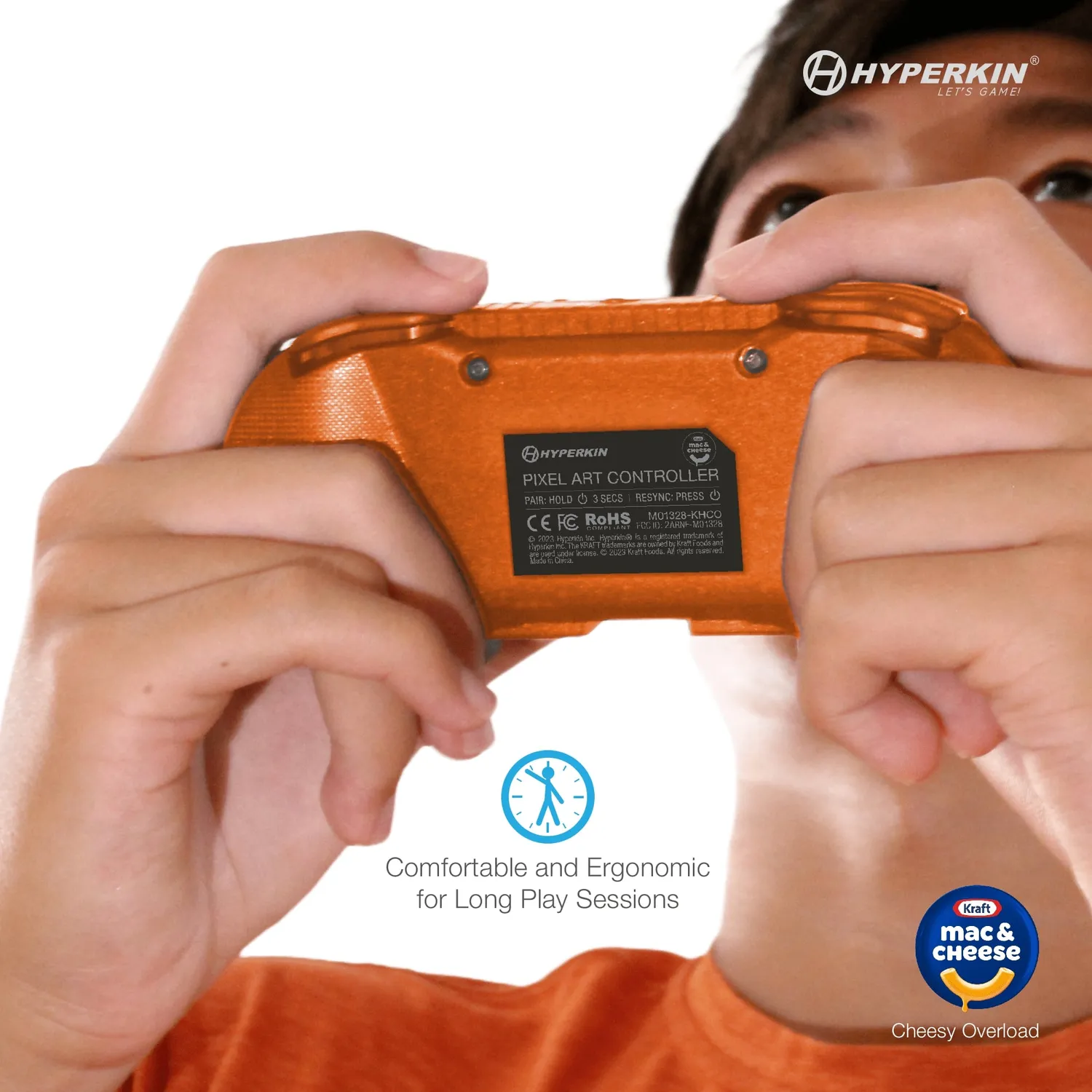 Hyperkin Pixel Art Cheesy Overload controller bluetooth oranje