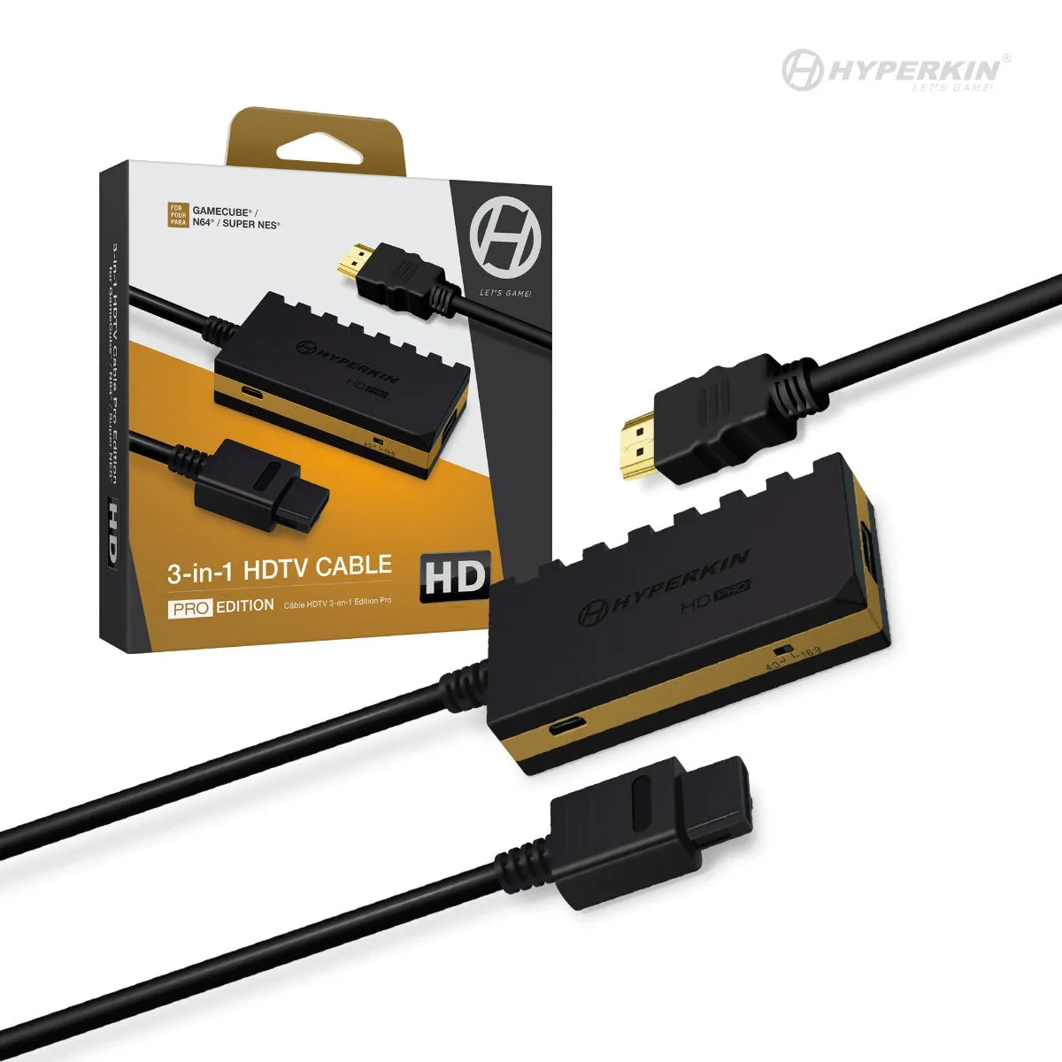 Hyperkin 3-in-1 HDTV kabel 720p HD Pro N64 SNES