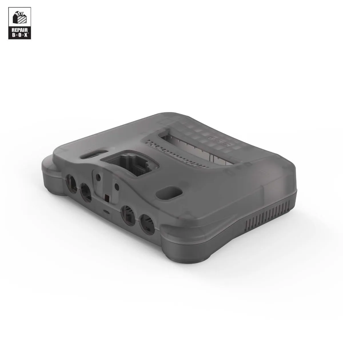 Hyperkin N64 behuizing transparant Smoke Gray shell